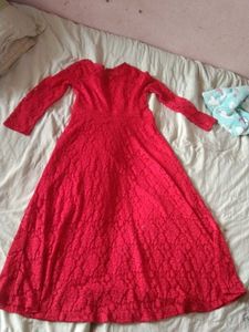 Red Lace Maxi Dress
