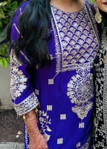 Purple Floral Embroidered Salwar Kameez