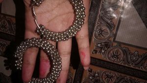 Silver Beaded Bracelet &amp; Earings