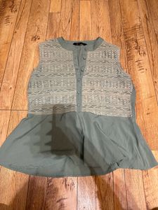 Green Frill Top