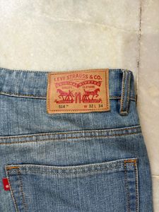 LEVIS 514 BLUE STRAIGHT FIT JEANS 32