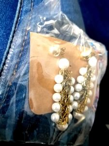 AJIO - Coiled Pearl Dangles Earrings