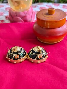 Voylla Cute Brass With Enamel Meenakari Jhumki