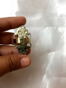 Mother Of Pearl And Citrine Vintage Statement Ring