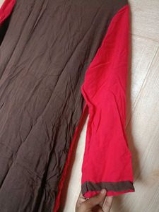 Pink Brown Kurta For Women