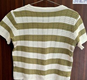 Striped Knit Crop Top