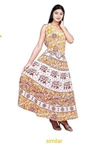 Jaipuri Barmeri Prints Gown/Dress