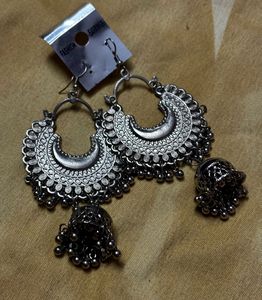 Silver Jhumka