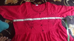 Red Floral Kurta