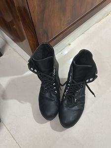 Black Buckle Boots