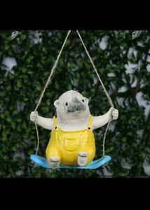 Polyresin Animal Figurin on Swing Statue