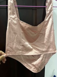 SHEIN Pink Corset Top