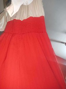 Chic Red &amp; White Dress