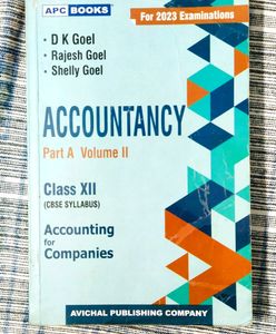 Combo Of 2 | DK Goel Accountancy Vol-1&amp;2 Class-12