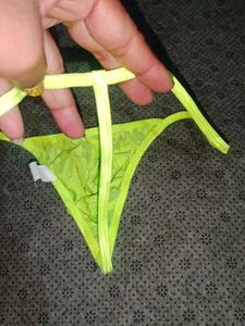 Men&#39;s Green leopard Print G string Thong