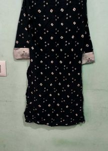 Stylish Black Printed Kurta