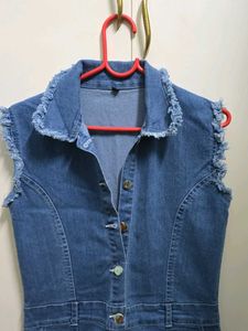 Denim One Piece - Midi Length