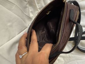 Pure Leather Brown Hidesign Satchel Bag