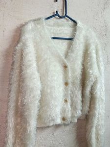NEW Trendy Winter Crop Cardigan Woolen Sweater