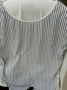 Striped White Blouse