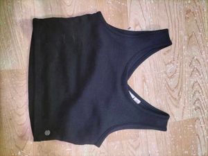 Basic Black Top With Cris Cross Back