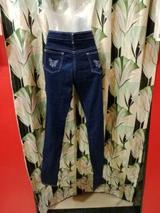 Embroidered Denim Jeans