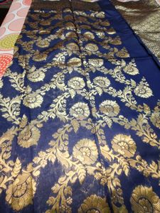 Silk Blend &amp; Woven Saree With Blouse Piece