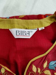 BIBA Embroidered Kurta Set With Dupatta