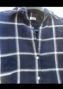 Blue Plaid Flannel Shirt