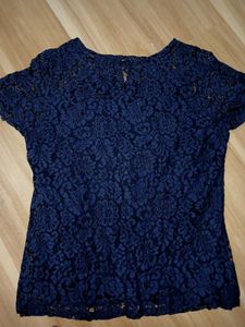 Lace Top - Navy Blue