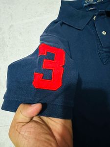 Ralph Lauren Rare Triple Pony Embroidered Polo T