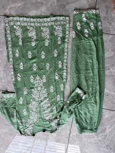 Sage Green Embroidered Kurta Set