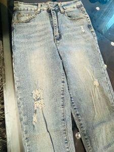 Distressed Denim Jeans