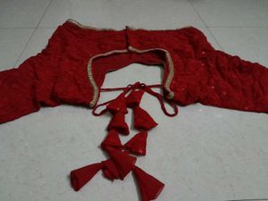 Red Embroidered Blouse