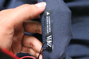 Zara Navy Blue Asymmetrical Top
