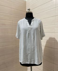 H&amp;M Striped Line Soft Tunic Top