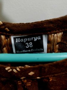 Khadi Cotton Brown Embroidered Kurta