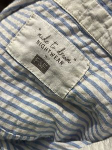 Pintresty Nightwear Shirt Striped Blue