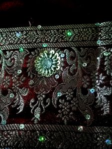 Maroon Embellished Saree