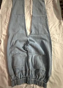 Distressed Light Wash Jogger Jeans, fits upto26-30