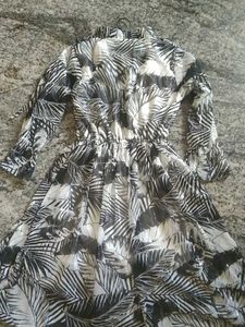 Tropical Print Midi Dress