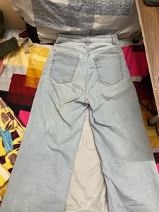 H And M Wide Light Blue Jeans