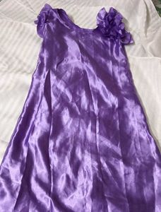 Satin Girls Stylish Dress,Night Dress,handmade