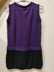 Cute Purple &amp; Black Long Top