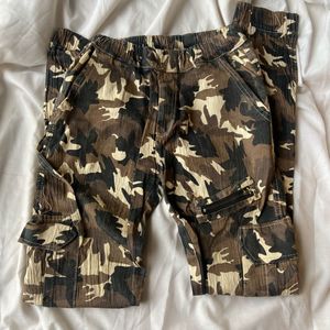 Camo army print cargo pants