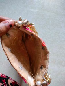 Floral Embroidered Pouch
