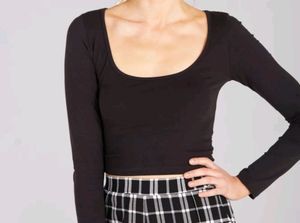 Casual Regular Sleeves Solid Women Black Top