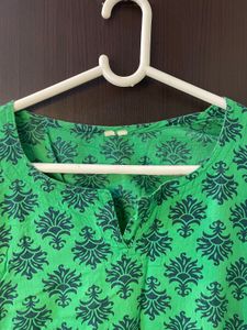 Green Printed Kurti