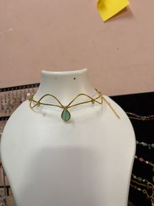 Mint Gem Choker Necklace