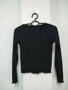 Black Ribbed Tops